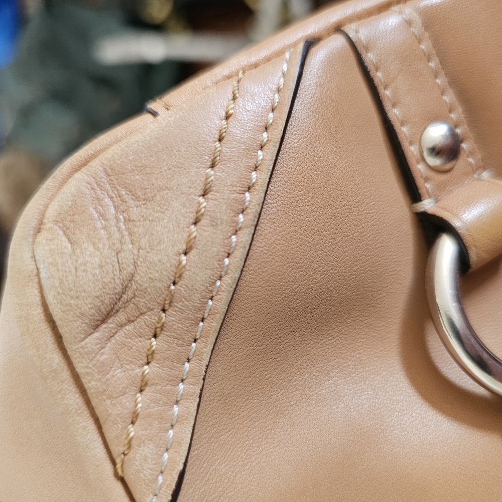 Coach Y2K Elegant Gallery Tote Bag Tan Leather Side Turnlocks Carryall F11524‎ - Picture 12 of 14